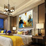 现代客厅装饰画卧室清新挂画巨幅床头大厅抽象油画高档酒店壁画