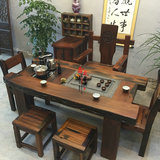 老船木茶桌茶台客厅小户型泡茶几功夫茶桌椅组合中式明清实木家具