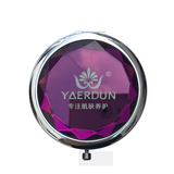 YAERDUN高档水晶金属化妆镜子折叠双面便携小礼品镜子