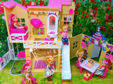 Barbie芭比娃娃甜甜屋 凯莉别墅屋 小女孩生日圣诞节礼物 玩具