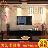 中式3D雕刻瓷砖背景墙 客厅瓷砖电视背景墙 艺术背景墙砖映日荷花