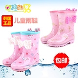韩国儿童雨鞋女童春秋雨靴宝宝夏季防滑胶鞋学生漂亮水鞋中筒套鞋
