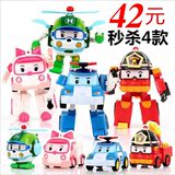 韩国变形升级版珀利 poli小警车玩具变形汽车机器人儿童玩具套餐4