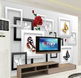 3d立体大型壁画电视背景墙纸客厅床头欧式无纺布壁纸简约个性