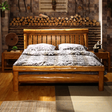 原木双人才全实木床1.8米柏木婚床简约现代中式原生态纯实木家具