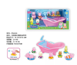 台湾爆款佩佩猪粉红猪小妹儿童洗澡玩具小猪佩奇浴缸浴池会喷水