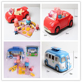 佩佩猪红色蓝色野餐车小猪佩奇房车粉红猪小妹汽车过家家亲子玩具