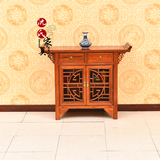 明清古典中式实木家具仿古翘头寿子鞋柜储物柜古典储物两门两斗柜