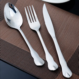 牛排刀叉304不锈钢三件套欧式西餐餐具套装刀叉勺水滴刀叉勺包邮