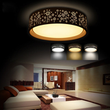 客厅灯 吸顶灯LED简约现代卧室创意灯温馨圆形铁艺灯光大气遥控灯