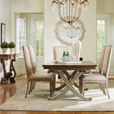 定制高端美式做旧长方形纯实木餐桌欧式复古风化餐桌椅组合交叉桌