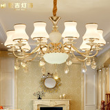 简欧水晶吊灯 新古典后现代金色灯饰大气客厅灯欧式餐厅卧室灯具
