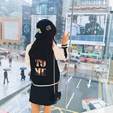 原宿bf风2016春秋装新款韩版两面穿字母学生秋季外套女装棒球服