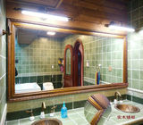 实木框雕花浴室镜防水复古美式卫浴镜欧式壁挂定制挂墙镜子