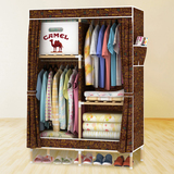学生单人收纳神器简易布艺实木加固组装衣橱布衣柜经济型特价BGD8