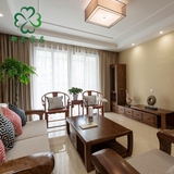 新中式沙发组合 布艺客厅沙发 餐边柜餐桌椅 酒店样板房工程家具