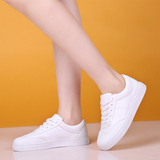 2016韩版夏小白鞋女单鞋平底鞋系带休闲鞋跑步鞋浅口透气板鞋学生