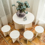 欧式小户型阳台桌椅现代简约休闲咖啡桌创意小圆桌茶几组合桌椅