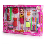 大号芭比娃娃梦幻时装秀 女孩公主做衣服DIY设计礼盒饰品玩具包邮