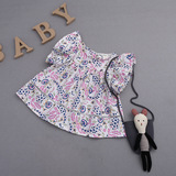 0-4岁纯棉女童中袖连衣裙夏季外贸婴儿衣服韩国小童宝宝生日衣服
