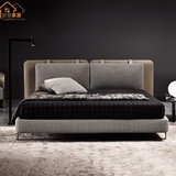 布床布艺床 可拆洗北欧现代双人床1.51.8米小户型婚床储物