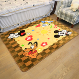 迪士尼卡通动物卧室地毯满铺客厅茶几沙发可爱儿童法兰绒防滑地毯