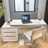 台式电脑桌 现代简约家用写字台卧室时尚旋转白色烤漆书桌办公桌