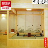 上海实木榻榻米定制卧室整体衣橱柜日式隔断门和室榻榻米地垫定做