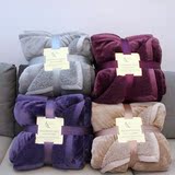 毛毯加厚双层冬季法兰绒毯子羊羔绒毯单人双人沙发盖毯珊瑚绒床单