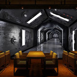 3D空间网咖网吧壁画 ktv包厢餐厅装修背景墙纸 创意科技装饰壁纸