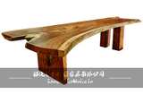 现代简约工作台办公桌 时尚原木电脑桌长方会议桌面板 实木大板桌