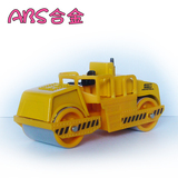 黄色合金滑行儿童玩具车压路机工程车ABS塑料压路车汽车玩具耐摔