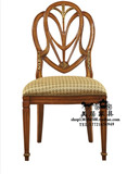 特价美式实木餐椅欧式古典雕花餐椅书椅法式酒店样板房设计师定制