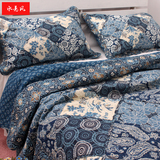 新款高档欧式床上用品全棉绗缝床盖三件套春秋薄被空调被加厚床单