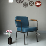 loft工业风主题餐厅桌椅咖啡厅复古椅子休闲椅靠背椅创意家具铁艺