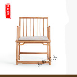现代新中式禅意圈椅简约官帽椅老榆木圈椅免漆实木梳背椅明清家具