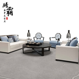 现代新中式沙发样板房家具会所大堂布艺沙发椅组合新中式实木家具