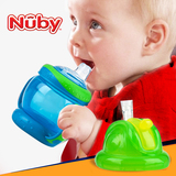 美国nuby/努比 双用学饮杯附鸭嘴替换头 吸管杯 宝宝儿童水杯水壶