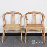 埏埴堂老榆木圈椅三件套新中式免漆禅意家具明清围椅全实木特价