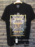 现货BOY LONDON正品代购潮牌16新烫金印花飞鹰方块T恤B62TS67U99