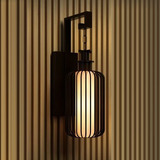 现代新中式壁灯笼酒店会所客房床头灯走过道灯LED复古铁艺灯具