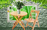 楠竹可折叠桌方桌圆桌简易餐桌便携实木小户型桌子户外饭桌特价