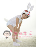幼儿白兔衣服 卡通动物服装 舞蹈演出服 圣诞节儿童小兔子表演服