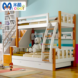 全实木高低床儿童双层床 松木上下子母床成人带拖床多功能组合床