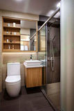 小卫生间50公分实木卫浴柜台盆柜超大实用镜柜镜子干湿分离洗手槽