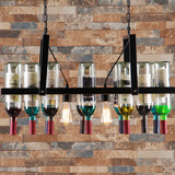 容腾安复古创意吊灯个性酒吧台餐厅咖啡厅北欧艺术灯酒瓶玻璃吊灯