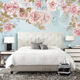 大型客厅卧室背景墙壁纸壁画墙纸装饰画环保温馨欧式清新水彩花卉