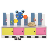 幼儿园玩具柜储物柜早教中心儿童卡通鞋柜多层可坐实木鞋柜鞋架