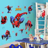 卡通墙贴纸蜘蛛侠儿童房创意贴画卧室客厅沙发墙上装饰墙纸贴画