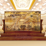 中式3D立体清明上河图壁纸书房餐厅酒店包厢客厅墙纸古典风景壁画